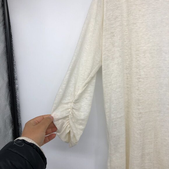 Karen Kane Linen Cream Waterfall Open Cardigan size S - Picture 12 of 16
